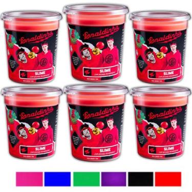 Imagem de Kit 6 Gelastica Slime Enaldinho Youtuber Com Bolinha Surpresa Colecion