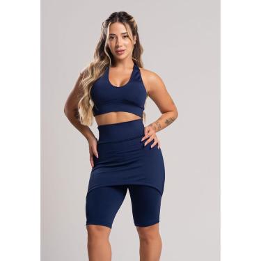 Imagem de Bermuda Lisa Saia Tapa Bumbum Suplex Fitness Academia Mvb Modas-Feminino