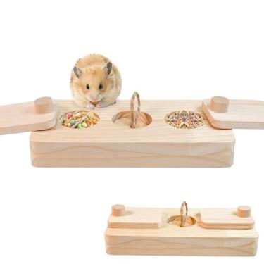 Imagem de VolksRose Brinquedos de forrageamento de porquinho-da-índia, brinquedos de enriquecimento de hamster 3 em 1 para tédio, acessórios de gaiola de animais pequenos para rato, chinchila, gerbil, sírio
