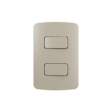 Imagem de Interruptor Simples Duplo Margirius B3 Colors 10A Placa 4X2