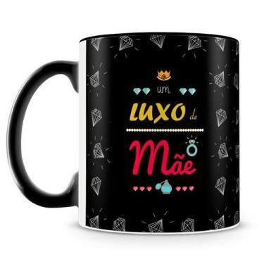 Imagem de Caneca Personalizada Um Luxo de Mãe - Porcelana Brilhante com Alça Pre