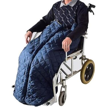 Imagem de Capa aconchegante forrada com lã com zíper, acessório para cadeira de rodas impermeável espesso e quente para cadeira de rodas Blanketiversal para parte inferior do corpo - pernas e pés