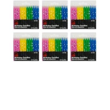 Imagem de Velas de aniversário Chef Craft Polka Dot Stars, pacote com 192