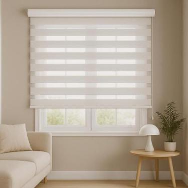 Imagem de Persiana Zebra Smart 38mm Motorizável 180larg x160alt Branca - Decore 