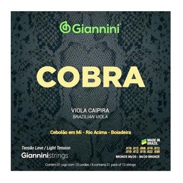 Imagem de Encordoamento Viola Caipira Tensão Leve Cobra Giannini