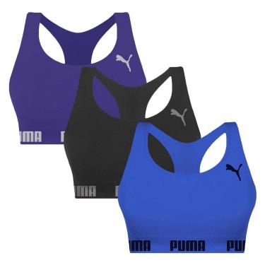 Imagem de Kit 3 Tops Puma Nadador Sem Costura Feminino