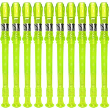 Imagem de Kit 10 Flautas Doce Germânica Verde Translucida FL 20G G NY