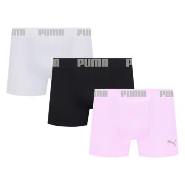 Imagem de Kit 3 Cuecas Puma Boxer Sem Costura Masculina