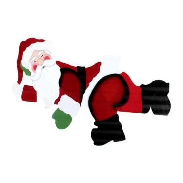 Imagem de KiBcsLic Decoração de Natal para cerca, decoração para casa, quintal 2D, nórdico, engraçado, fofo, festival, adereços fofos de Natal, decorações de jardim de