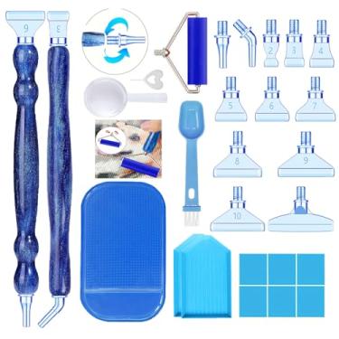 Imagem de Sttargxing Kit de canetas de pintura de diamante, 13 peças de pontas de aço inoxidável com 6 argilas, pontas para vários colocadores, acessórios de pintura de diamante 5D, substituição para artesanato