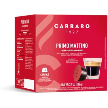 Imagem de Cafe Capsula Crema Primo Mattino Carraro 1927-100% Arábica Premium, 16 Unidades, 112g