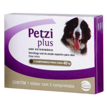 Imagem de Vermifugo Petzi Plus Ceva 40 kg 2 Comprimidos