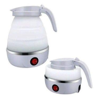 Imagem de Chaleira Elétrica Silicone Portátil Dobrável Leve Prática Para Viagem 