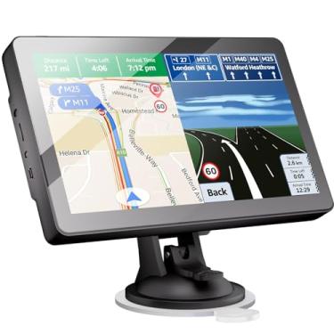 Imagem de Navegador GPS para trailer de carro, caminhão, mapa de 2025, tela sensível ao toque de 23 cm, sistema de navegação com lembrete de direção passo a passo para carros, GPS de veículo com aviso de