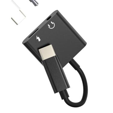 Imagem de Adaptador USB C (2 em 1) Carregador de Fone de Ouvido de 3,5 mm Divisor para iPhone 16 15 Pro Max Compatível com Samsung Stereo AUX Cabo de Áudio para iPad Android Dongle Plug Cabo de Carro Conversor