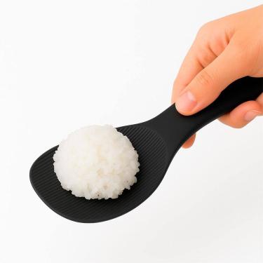 Imagem de Chamoji Para Gohan Colher Para Arroz Japonês Preta