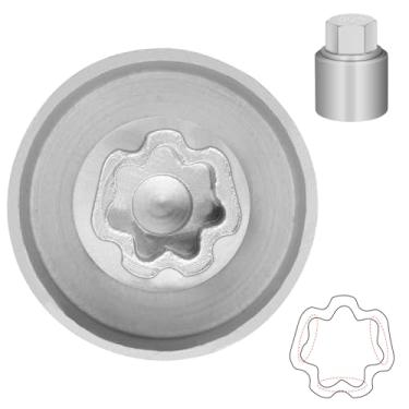 Imagem de JEUCLEL Chave de porca de trava de roda 804 para Jeep Renegade Wrangler Cherokee Dodge Journey 2016-2020, parafuso de trava de 29 mm diâmetro interno ferramenta de remoção de porca de terminal