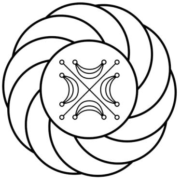 Imagem de Placa Radiestesia Radiônica 17x17 Cm - TURBILHÃO da LUA