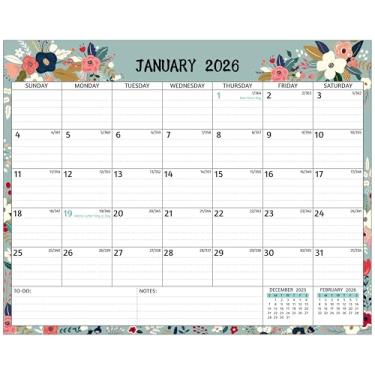 Imagem de Calendário magnético de 2 anos 26-27, flores
