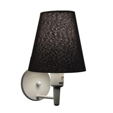 Imagem de Plafon Quadrado Vivare Md-3001 Cúpula Em Tecido 12/35x35cm - Bivolt Branco-preto 110v/220v