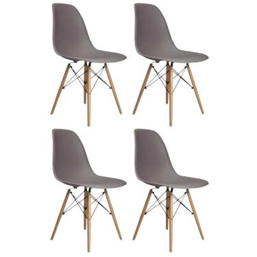 Imagem de Conjunto 4 Cadeiras Eames Eiffel Dkr Movescan Cinza