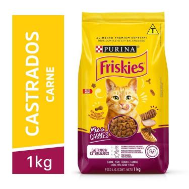 Imagem de Ração Gatos Castrados Mix de Carnes 1kg Friskies