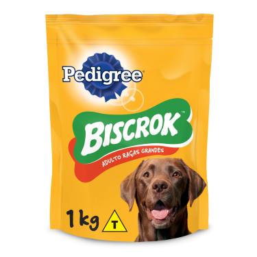 Imagem de Biscoito Biscrok Para Cães Adultos Raças Grandes Pedigree 1Kg