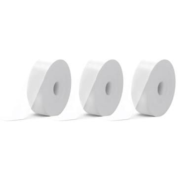 Imagem de 3 rolos de papel térmico transparente para etiquetar 15 mm × 4 m, compatível com etiquetadora D30