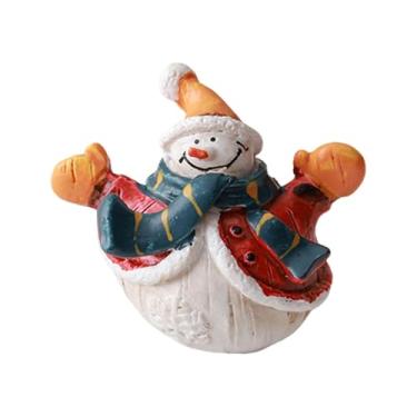 Imagem de Sclmgo Enfeite Natalino Fofo, Decoração de Natal, Decoração de Mesa, Decoração de Escritório, Pequeno Enfeite de Resina, Estilo E