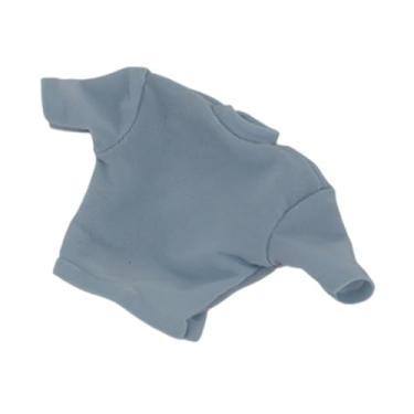 Imagem de oshhni Roupa para figura de ação em escala 1/6, camiseta curta em miniatura, tecido para boneca fashion de 30 cm (12 polegadas), Azul