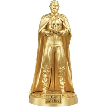 Imagem de Estátua Exu João Caveira Imagem Umbanda Candomblé (Cor Ouro)