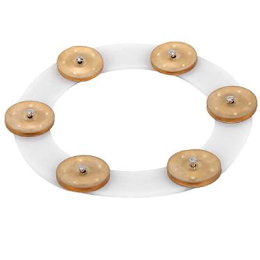 Imagem de SPYMINNPOO Címbalos de Tambor Dourado Hi Hat Pandeiro Forte Sinos de Borracha Conjunto de Tambor Acessório de Percussão (Ouro)