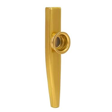 Imagem de Parceiro Kazoo Portátil de Liga de Alumínio Fácil de Aprender Instrumento Musical para Fogueiras Viajantes (Ouro)