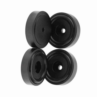 Imagem de Cryfokt Almofada Amplificadora de Alumínio de 40 * 10mm para Som Estéreo Aprimorado, 4 Pés para Absorver Choque, Adequada para Home Theaters (Preto)