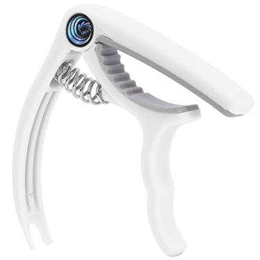 Imagem de LiebeWH Capo de Guitarra, Removedor de Pino de Ponte Leve de Plástico, Acessório de Ukulele de Guitarra de 4 a 6 Cordas para Músicos (K73 branco)
