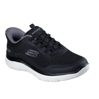 Imagem de Skechers Tênis masculino Summits Leyter Hands Free Slip-in, Preto/branco, 15 Wide