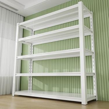 Imagem de Yadlan Prateleiras de armazenamento para organização de garagem, prateleiras de garagem prateleiras de metal resistente 5 camadas ajustáveis prateleiras de armazenamento para despensa cozinha porão
