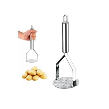 Imagem de Amassador de Batatas em Aço Inox | Design Ergonômico | Purê Cremoso Sem Esforço | Anticorrosivo e Fácil de Limpar | Utensílio de Cozinha Premium