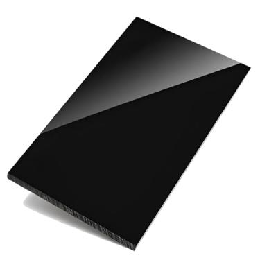 Imagem de Chapa de Acrílico Preto Puro 3mm 50x100cm Placa Premium Opaca Cast Virgem 100 por cento de Pureza | 0,5x0,5m Comunicação Visual | Dobrável | Corte a Laser