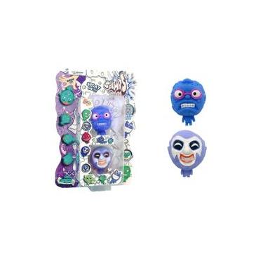 Imagem de 2 Bonecos Homem Azul e Palhaço Lilás - Splats Head Mini