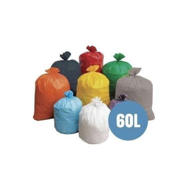 Imagem de Saco De Lixo 60 Litros Coloridos - Pacote Com 50un
