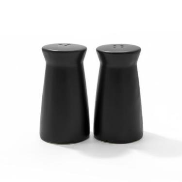 Imagem de Saleiro ou Paliteiro de Mesa Cerâmica Stoneware Preto Ricca - Ricca Ho