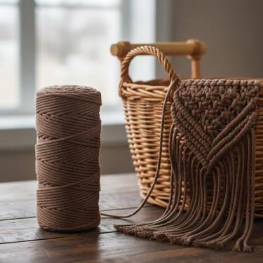 Imagem de Corda de macramê colorida de 3 mm x 109 jardas, barbante torcido para artesanato para pendurar na parede, decoração de casa, várias cores