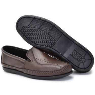 Imagem de Sapatilha Masculina De Couro - Newster Shoes, Marrom, 38