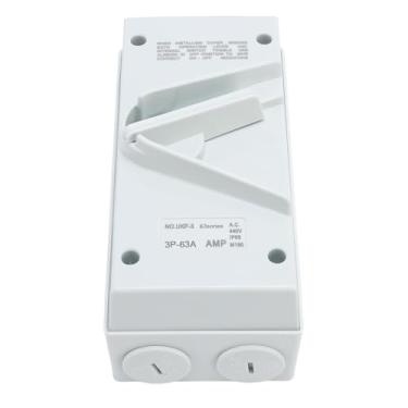 Imagem de AUNMAS Interruptor de Desconexão do Motor 63A 440V AC, Caixa ABS à Prova de Intempéries IP65, Disjuntor Durável para Uso Industrial e Marítimo
