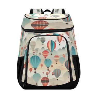 Imagem de Wassud Mochila térmica com balões coloridos, 36 latas à prova de vazamento, impermeável, bolsa térmica, acessórios de praia, viagem, acampamento, pesca, para mulheres e homens
