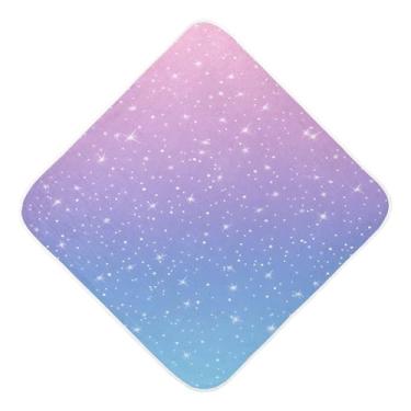 Imagem de STAYTOP Toalhas de bebê com capuz musselina rosa azul roxo brilhante, toalha de banho super macia, toalhas de banho absorventes para banho recém-nascido unissex 89 x 89 cm