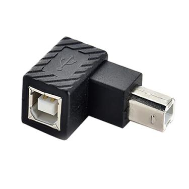 Imagem de Adaptador conversor de ângulo de 90 graus Plug & Play Up USB 2.0 B macho para impressora USB B fêmea conector scanner