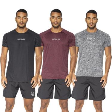 Imagem de Kit 3 Camisetas Dry Alpha Co Masculina-Masculino
