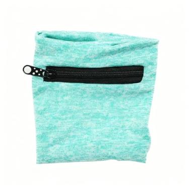 Imagem de Bolsa carteira de pulso elástica com zíper braçadeira respirável leve armazenamento seguro porta-cartão chave dinheiro (2 peças verde)
